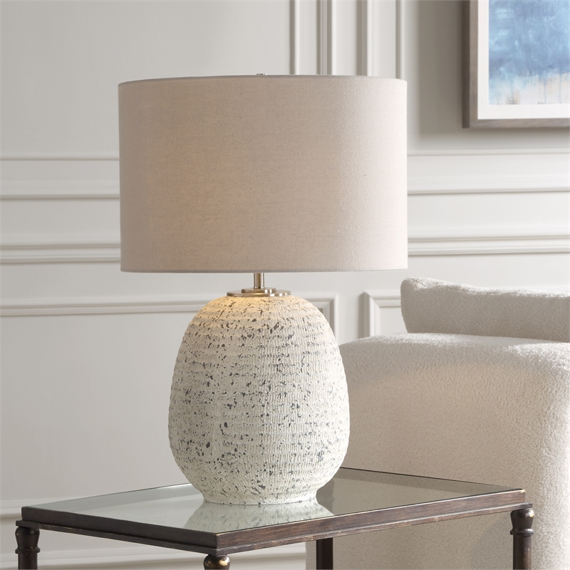 Uttermost Danala Stone Table Lamp in Ivory