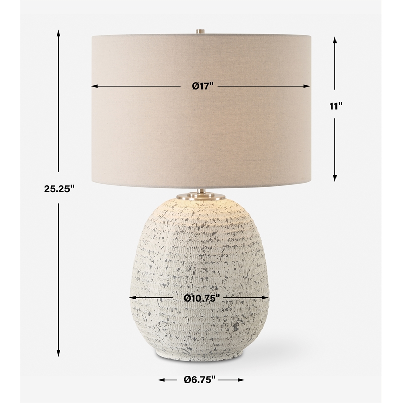 Uttermost Danala Stone Table Lamp in Ivory