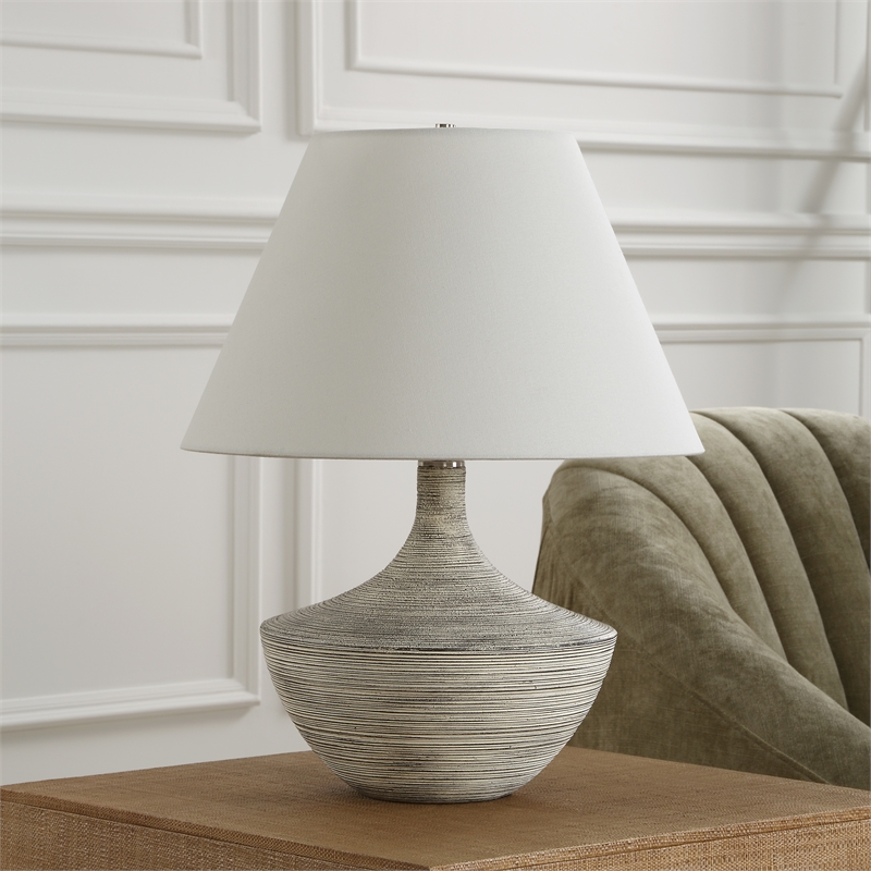Uttermost Carafe Ceramic Table Lamp in Ivory