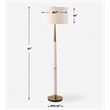 Uttermost Faro White Marble Floor Lamp