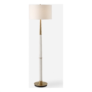 Uttermost Faro White Marble Floor Lamp