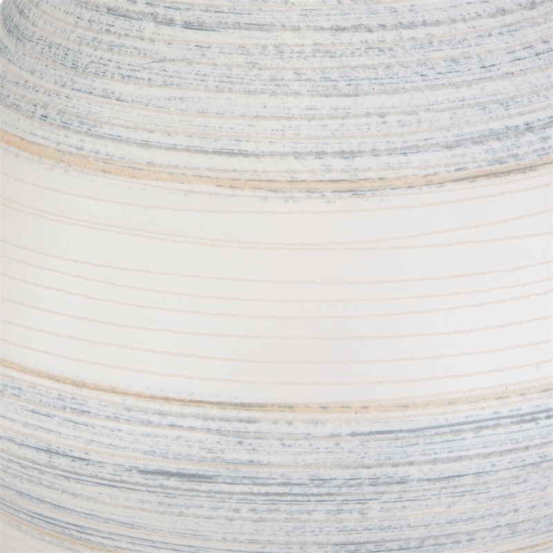Uttermost Potter Striped Ivory Blue Table Lamp