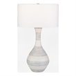Uttermost Potter Striped Ivory Blue Table Lamp