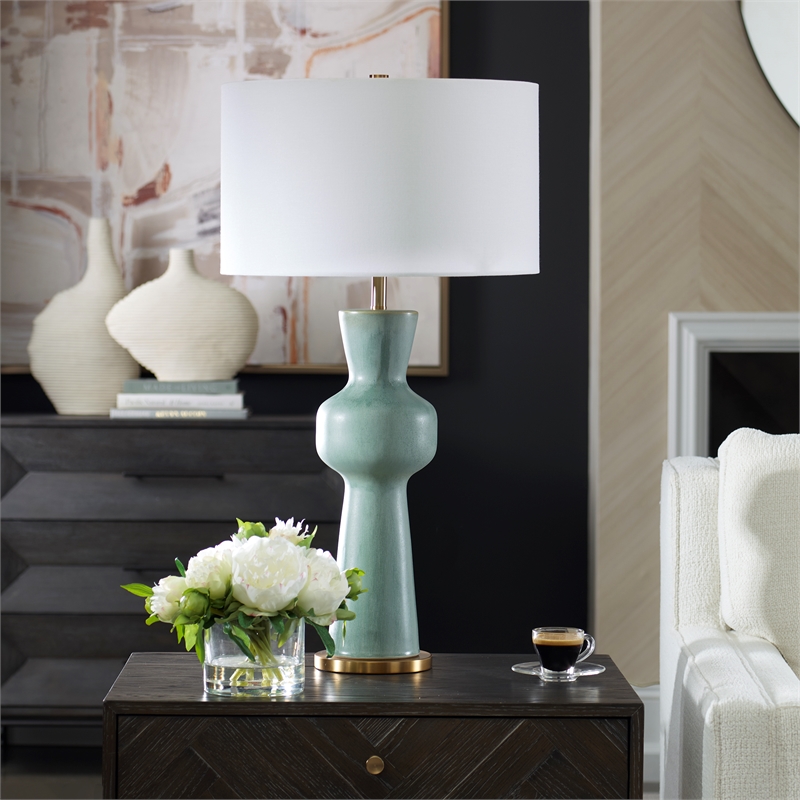 Uttermost Pollard Slate Green Table Lamp