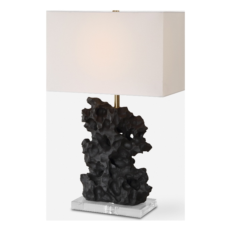 Uttermost Basalt Black Stone Table Lamp