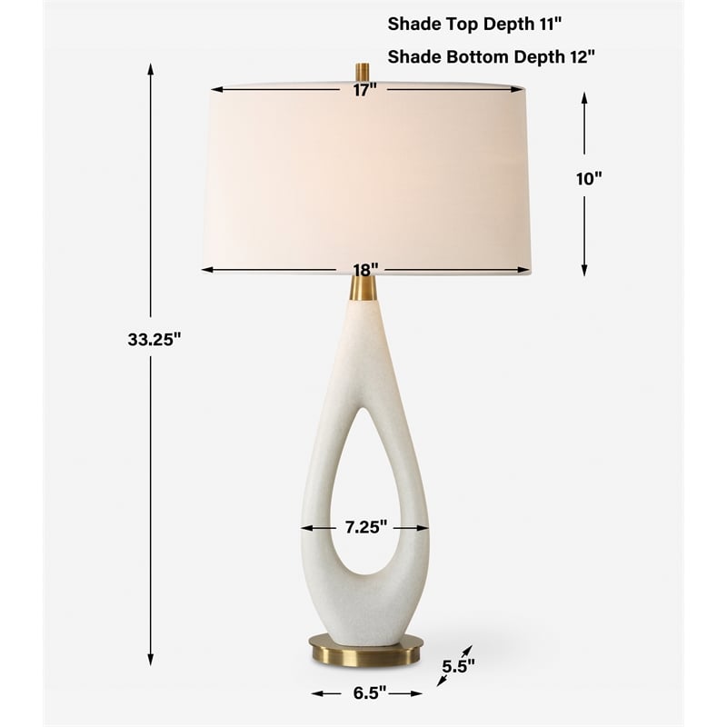 Uttermost Promenade White Table Lamp