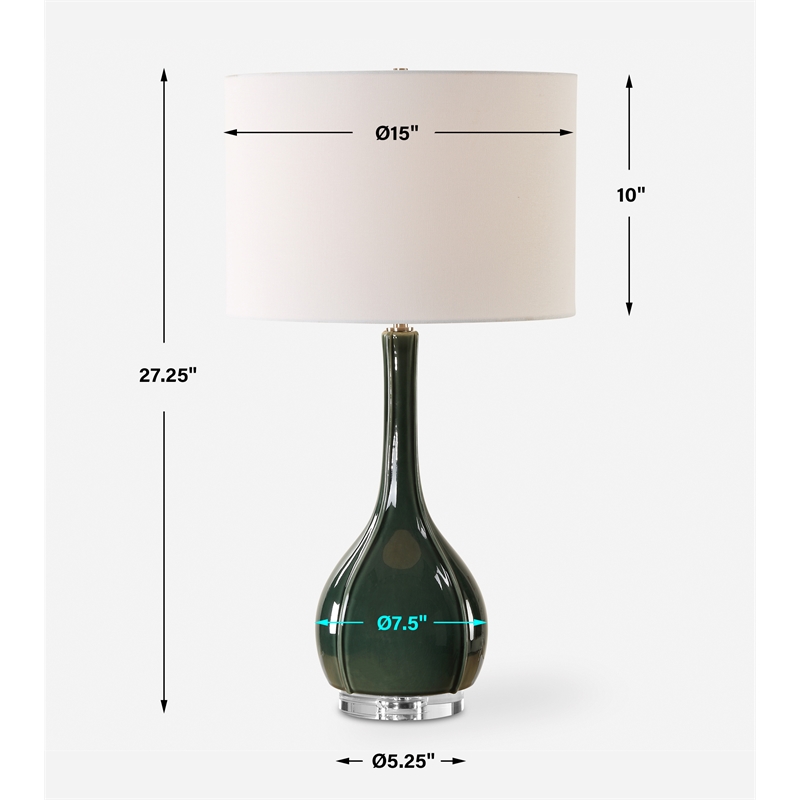 Uttermost Essex Green Glass Table Lamp