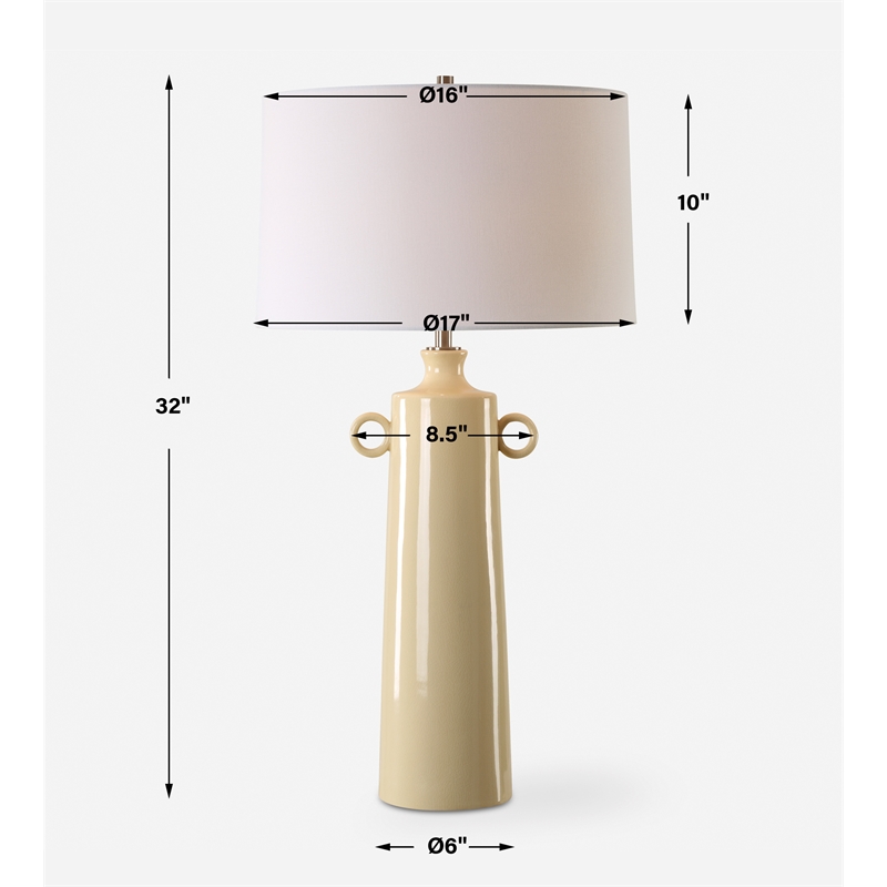 Uttermost Florero Pale Yellow Table Lamp