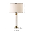 Uttermost Plinth White Marble Table Lamp