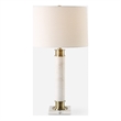 Uttermost Plinth White Marble Table Lamp