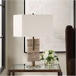 Uttermost Turning Point Travertine Table Lamp in Brown