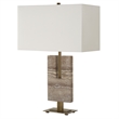 Uttermost Turning Point Travertine Table Lamp in Brown