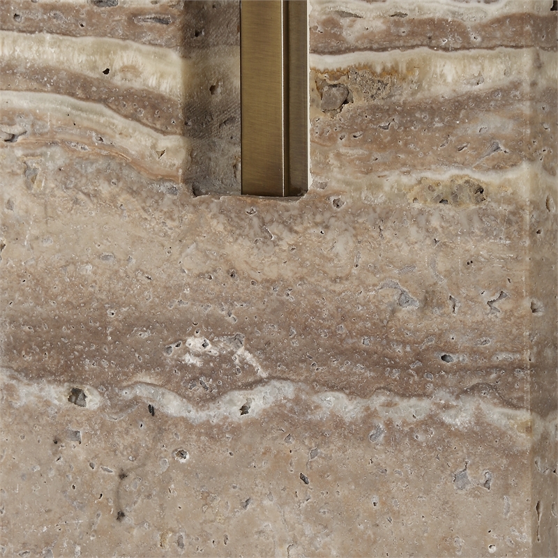 Uttermost Turning Point Travertine Table Lamp in Brown