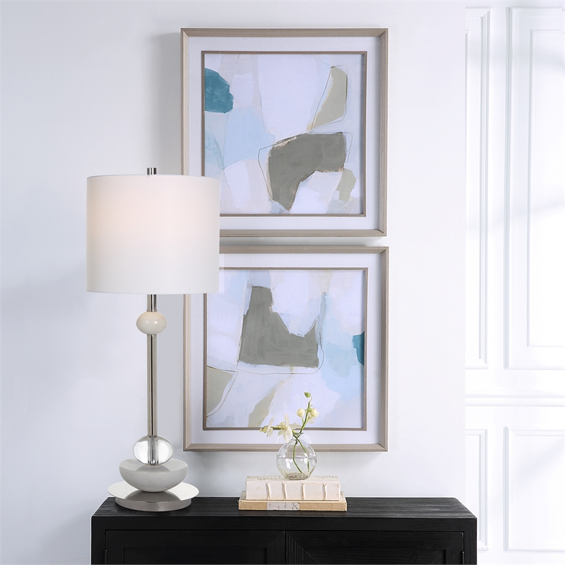Uttermost Mist Shapes Framed Prints in Multi-Color (Set of 2)