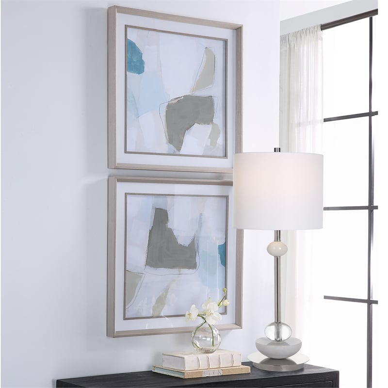 Uttermost Mist Shapes Framed Prints in Multi-Color (Set of 2)