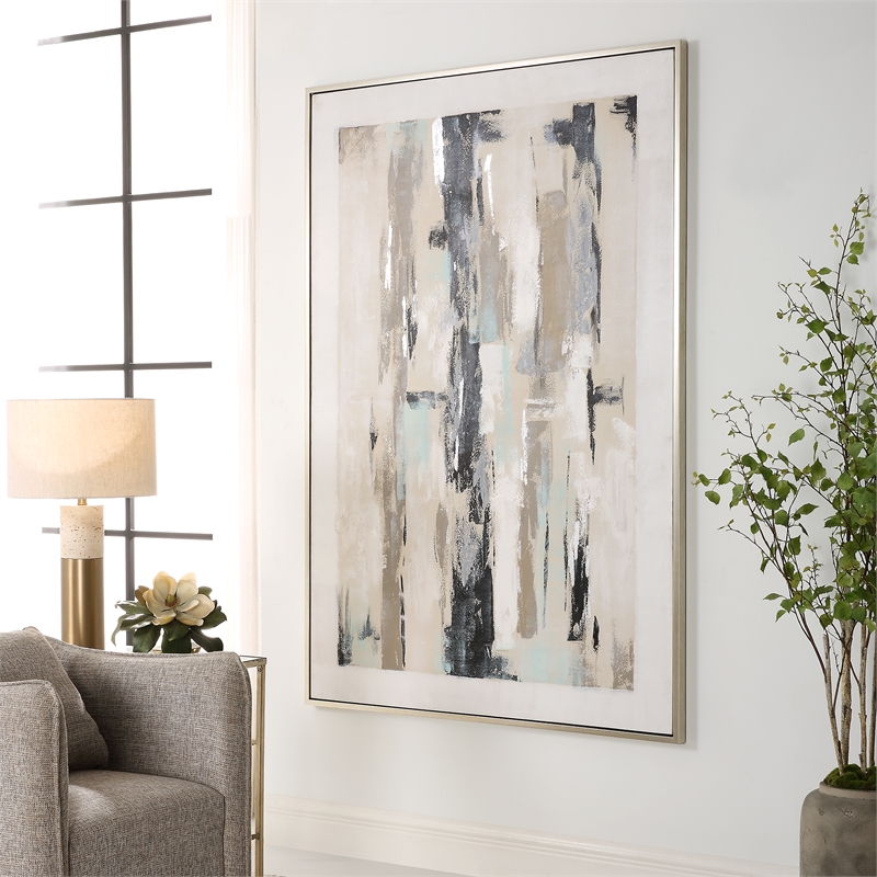 Uttermost Placidity Hand Painted Abstract Art in Multi-Color