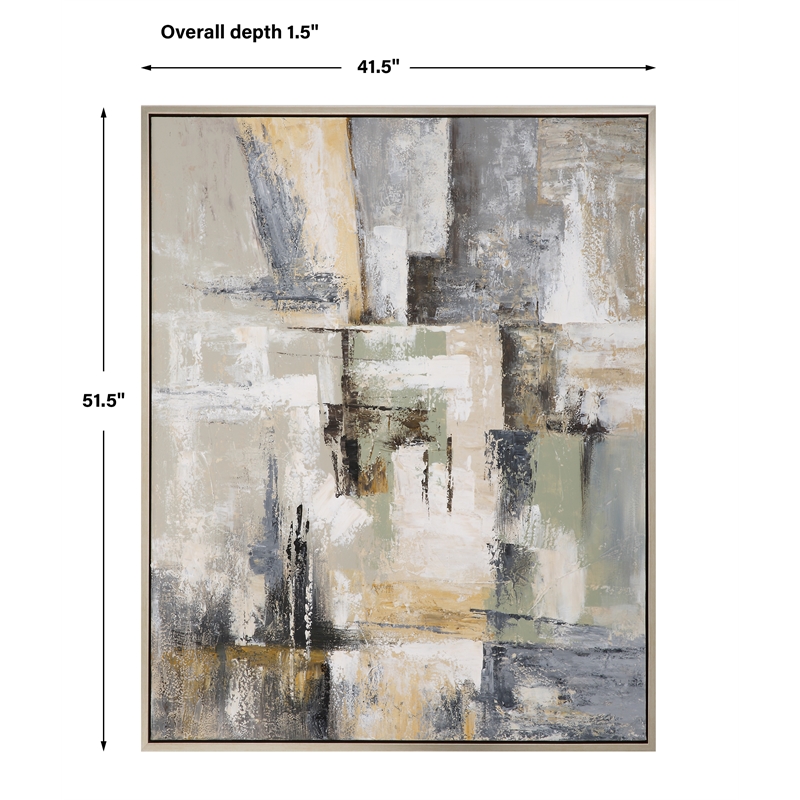Uttermost Intuition Hand Painted Abstract Art in Multi-Color