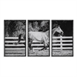 Uttermost Galloping Forward Equine Prints in Multi-Color (Set of 3)