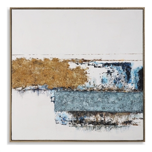 Uttermost Stacked Against Hand Painted Canvas in Multi-Color