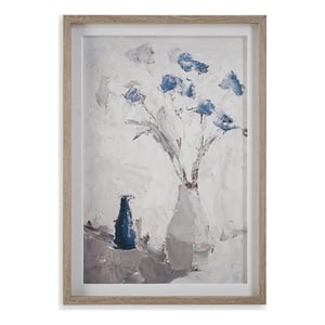 Uttermost Blue Flowers In Vase Framed Print