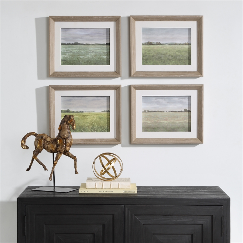 Uttermost Quiet Meadows Framed Prints in Multi-Color (Set of 4)