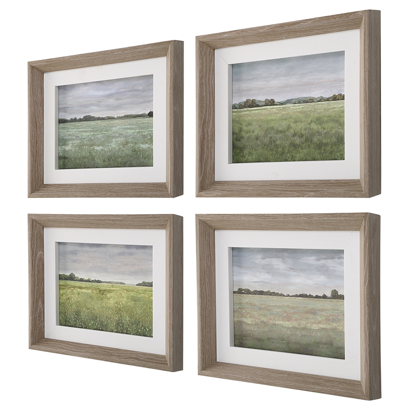 Uttermost Quiet Meadows Framed Prints in Multi-Color (Set of 4)