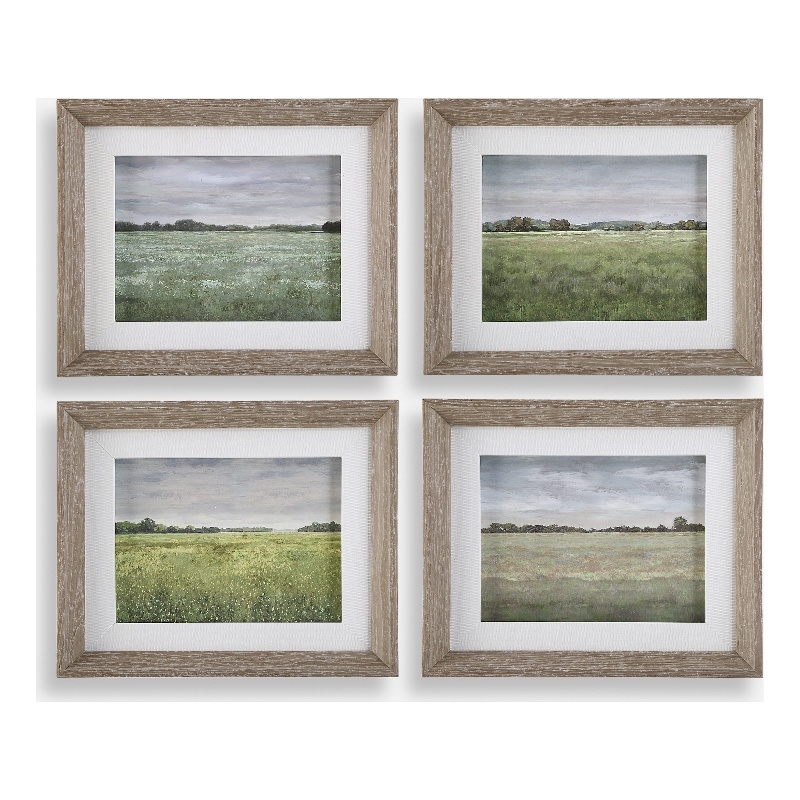 Uttermost Quiet Meadows Framed Prints in Multi-Color (Set of 4)