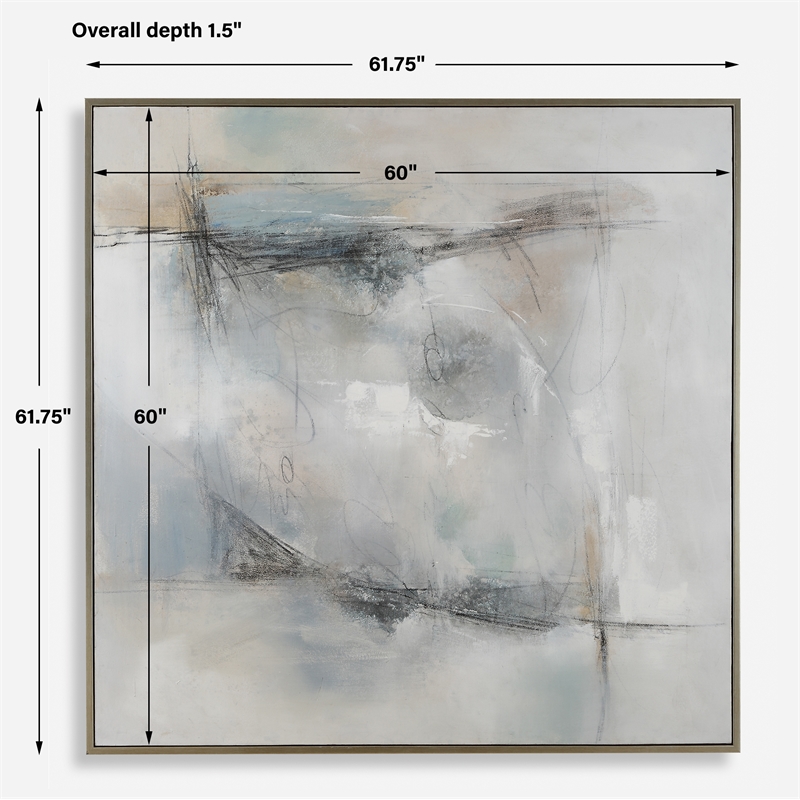 Uttermost Contort Hand Painted Abstract Art in Multi-Color