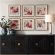 Uttermost Fresh Start Red Abstract Prints Set of 6