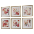 Uttermost Fresh Start Red Abstract Prints Set of 6