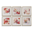 Uttermost Fresh Start Red Abstract Prints Set of 6