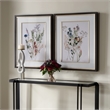 Uttermost Delicate Flowers Framed Prints in Multi-Color (Set of 2)