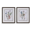 Uttermost Delicate Flowers Framed Prints in Multi-Color (Set of 2)