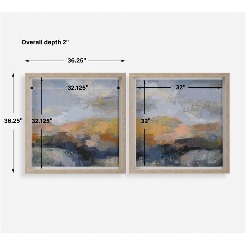 Uttermost Dusk Framed Prints in Multi-Color (Set of 2)