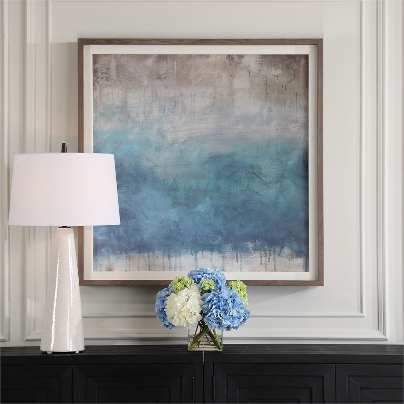 Uttermost Serenity Paused Framed Abstract Print in Multi-Color