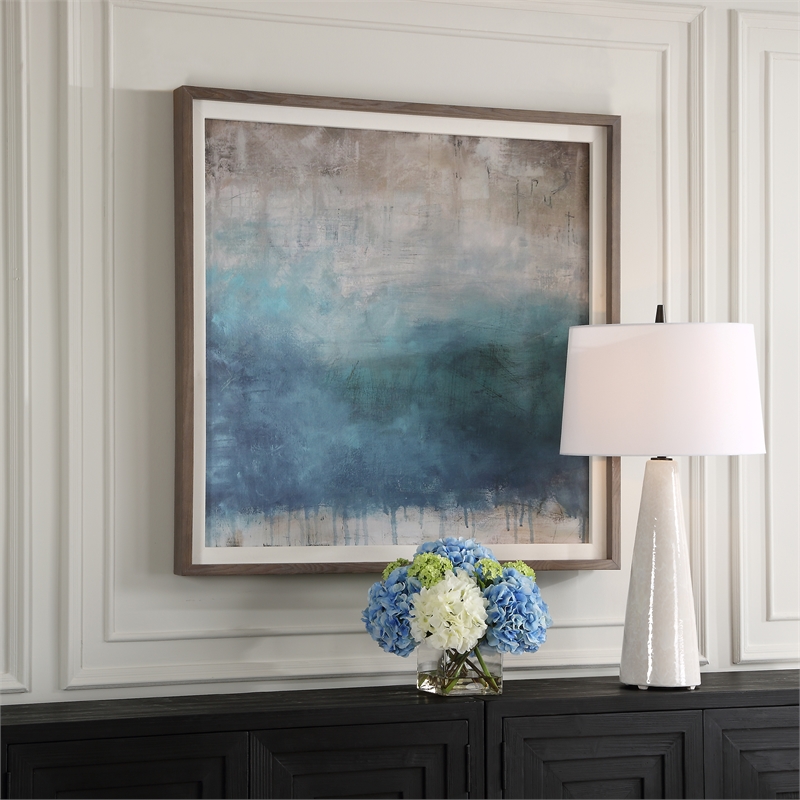 Uttermost Serenity Paused Framed Abstract Print in Multi-Color