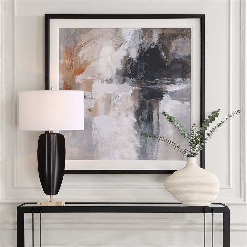 Uttermost Wings Neutral Abstract Framed Print in Multi-Color