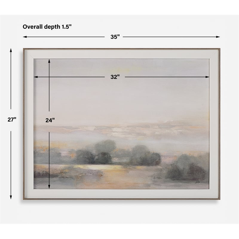 Uttermost Atmospheric Neutral Landscape Print in Multi-Color