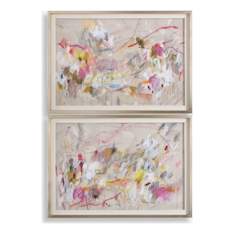 Uttermost Metropolitan Rush Abstract Prints in Multi-Color (Set of 2)