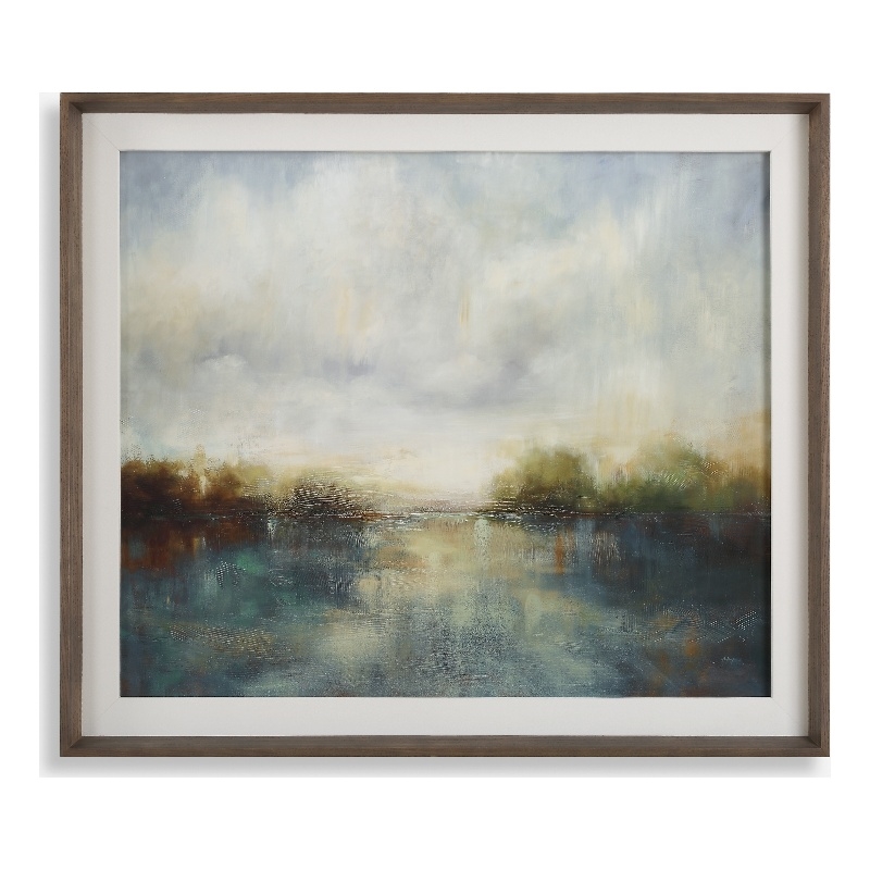 Uttermost Blue Reverie Framed Abstract Lake Print