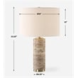 Uttermost Cortado Travertine Table Lamp in Brown