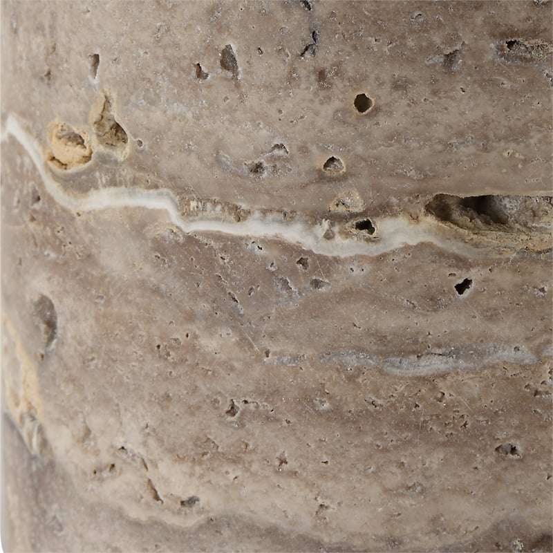 Uttermost Cortado Travertine Table Lamp in Brown