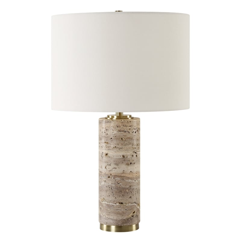 Uttermost Cortado Travertine Table Lamp in Brown