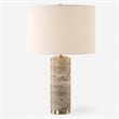 Uttermost Cortado Travertine Table Lamp in Brown