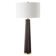 Uttermost Forage Dark Oak Scalloped Table Lamp