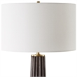 Uttermost Forage Dark Oak Scalloped Table Lamp
