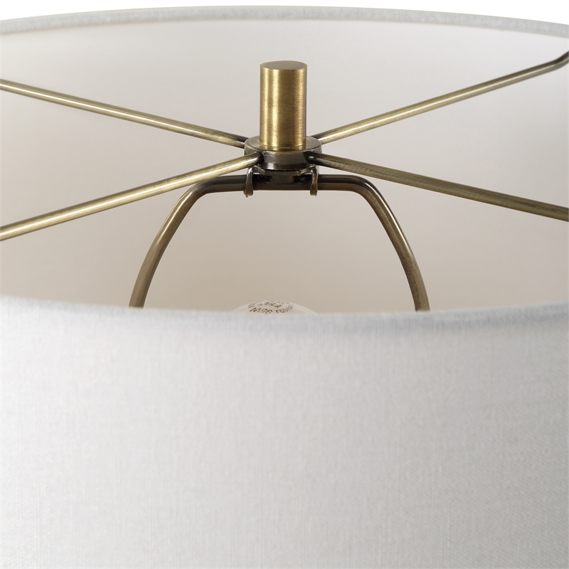 Uttermost Forage Dark Oak Scalloped Table Lamp
