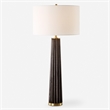 Uttermost Forage Dark Oak Scalloped Table Lamp
