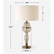 Uttermost Out Of Time Seeded Glass Table Lamp in Gray