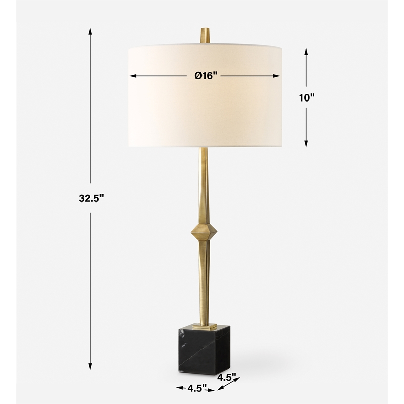 Uttermost Suranne Antique Brass Table Lamp
